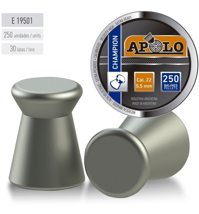 Balines Apolo 5.5 Mm Champion 3 Latas X 250 Un 750 Un - Imagen 3