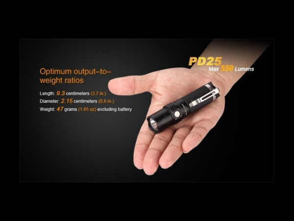 Linterna Fenix Pd25 550 Lumens 130 Metros - Imagen 3