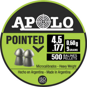 Balines Apolo 4.5 Mm Pointed 3 Latas X 500 Un  1500 Un