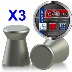 Balines Apolo 4.5 Mm Champion 3 Latas X 500 Un  1500 Un