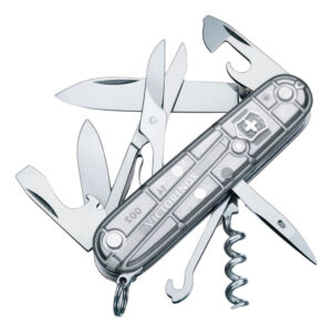 Cortaplumas Victorinox Climber Silvertech 14 U Navaja Tijera Color Gris