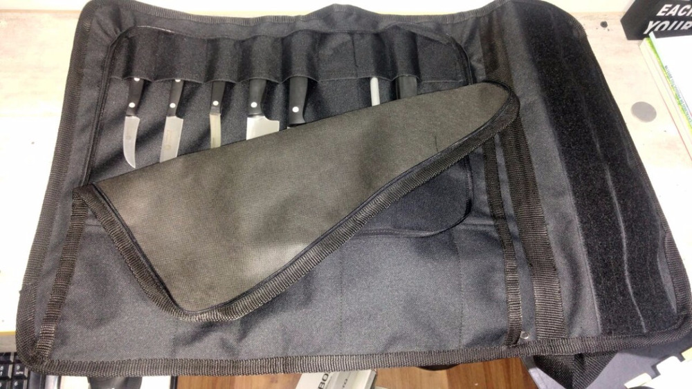 Funda Estuche Porta Cuchillos Chef Manta Maletín 2 Abrojos